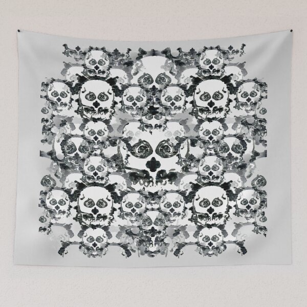 Item preview, Rorschach Skull Inkblot pattern designed and sold by FlutterKatArts.