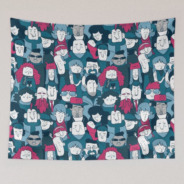 Item preview, Cartoon Doodle People Crowd designed and sold by Vector Scout Lab.