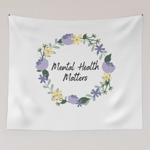 Item preview, Mental Health Matters Quote Flower designed and sold by OneTimeEngineer.