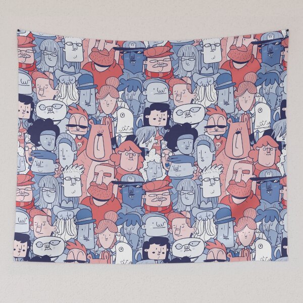 Item preview, Cartoon Doodle People Crowd designed and sold by Vector Scout Lab.