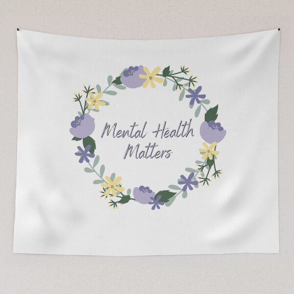 Item preview, Mental Wellbeing Mental Health Matters Quote Flower designed and sold by OneTimeEngineer.