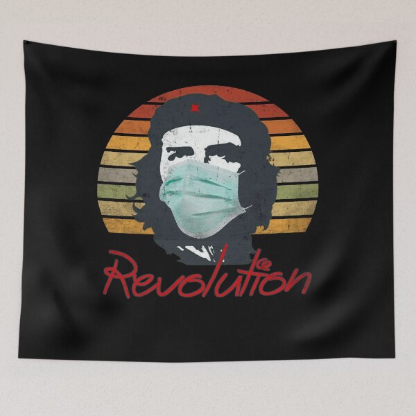 Item preview, Ernesto "Che" Guevara with face mask Satire Revolution designed and sold by Dirk4171.