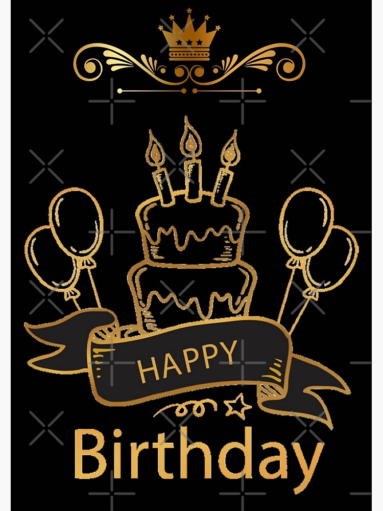 &ldquo;Happy birthday royal gold crown, girly gift woman , gift glitter