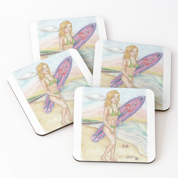 Item preview, Surfer girl beach designed and sold by DarkRubyMoon.
