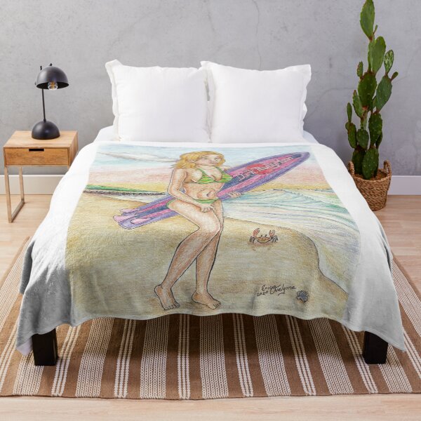 Item preview, Surfer girl beach designed and sold by DarkRubyMoon.
