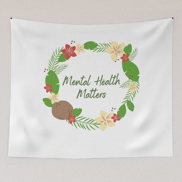 Item preview, Mental Wellbeing Mental Health Matters Quote Flower designed and sold by OneTimeEngineer.