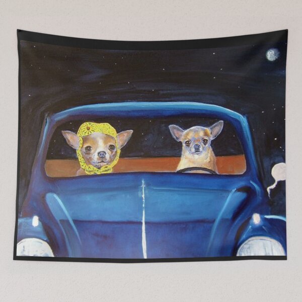 Item preview, Chihuahua with flowers Dog pets dogs in car in love designed and sold by Coolstuff4you71.