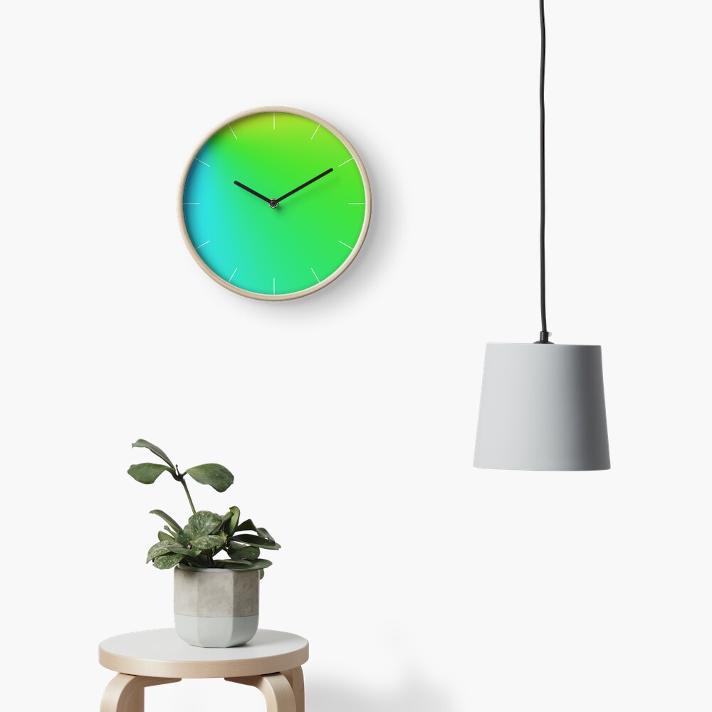 Vivid Green Clock