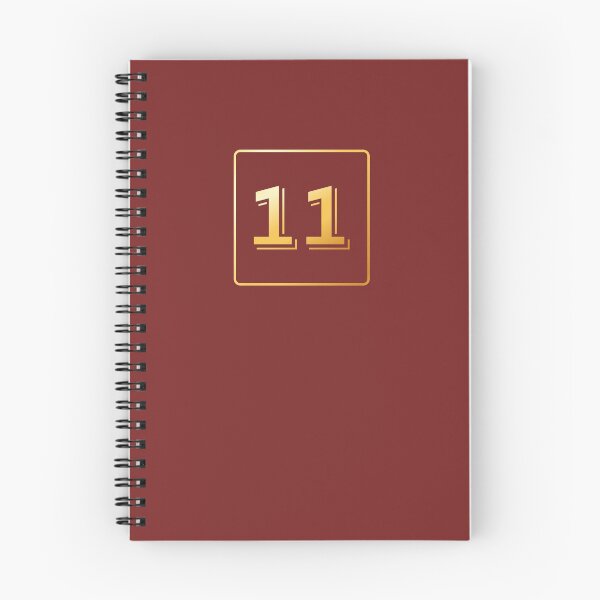 Item preview, Gold Monogram No Number 11 Eleven on Fire Brick Red designed and sold by BleuSky.