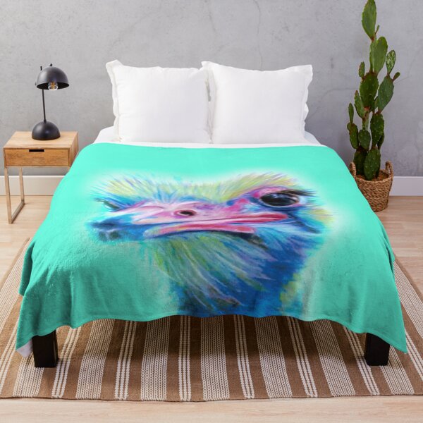 Item preview, Ostrich peacock coloured bird picture emu cute and colourful designed and sold by Julieford.