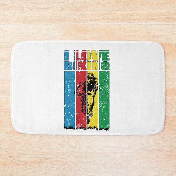 Item preview, I Love Mt Biking - Mt Biking - Cycling Colors - Great Gift For Bikers - Multi Color & Black Logo Design - Distressed Look designed and sold by Richard529.