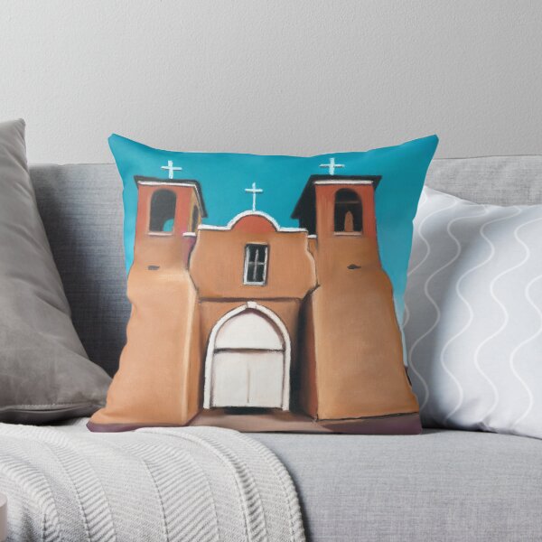 Ranchos de Taos church Throw Pillow