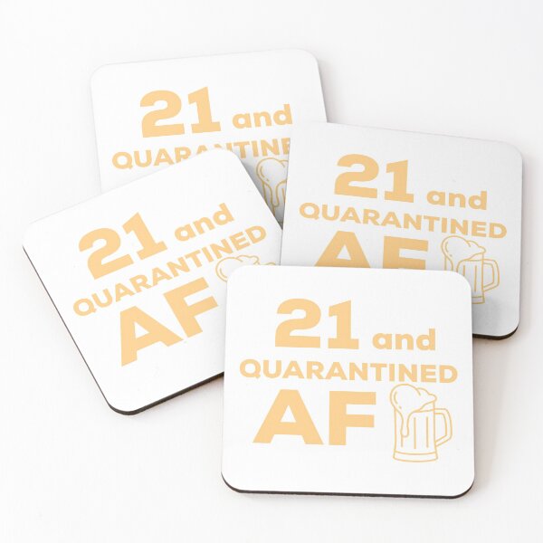 Item preview, 21 and Quarantined AF -21st birthday basket covid 2020 beer alcohol funny quarantine birthday gift for her him boyfriend girlfriend daughter designed and sold by CJCTEES.