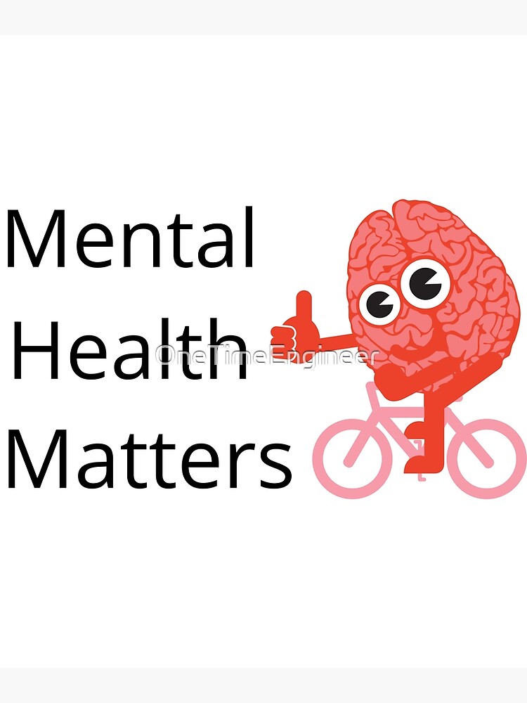 "Mental Wellbeing Mental Health Matters Quote Flower" Poster for Sale