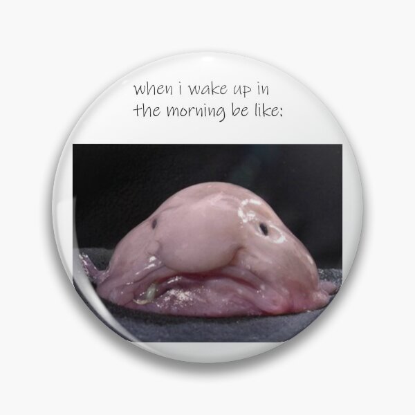 Blobfish Meme Paintbrush Soft Enamel Pin 