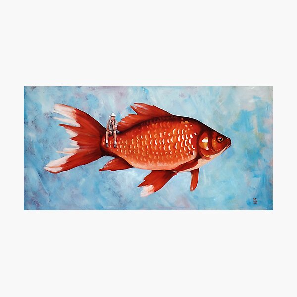 The Fisherman surreal whimsical painting Photographic Print