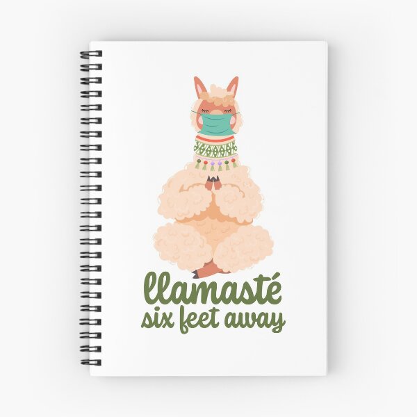 Item preview, LLamasté Six Feet Away Cute Social Distancing designed and sold by kwillhoite.
