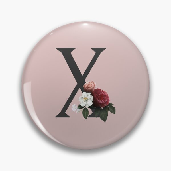 Item preview, Black On Pink Monogram Letter X | Floral Alphabet designed and sold by SerendipityNow.