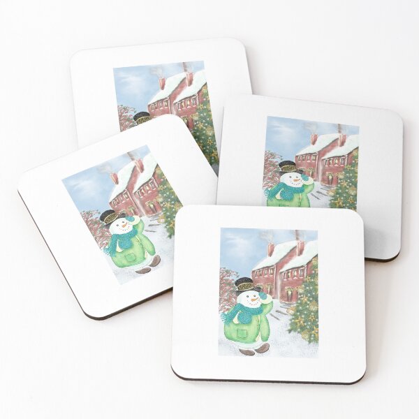 Item preview, Snowman visits the Village designed and sold by MANUMONY.
