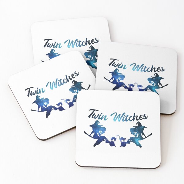 Item preview, TWIN WITCHES WITH CUTE CATS, HALLOWEEN designed and sold by TheFirstOne.