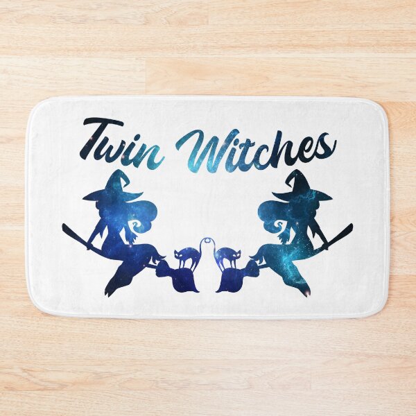 Item preview, TWIN WITCHES WITH CUTE CATS, HALLOWEEN designed and sold by TheFirstOne.