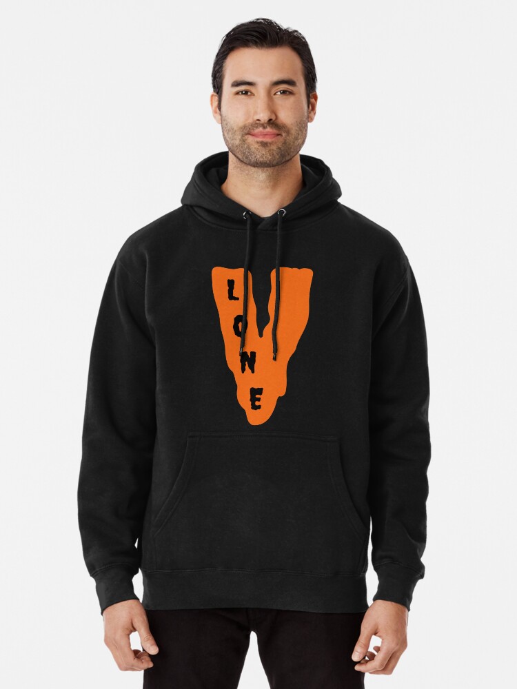 Orange store vlone hoodie