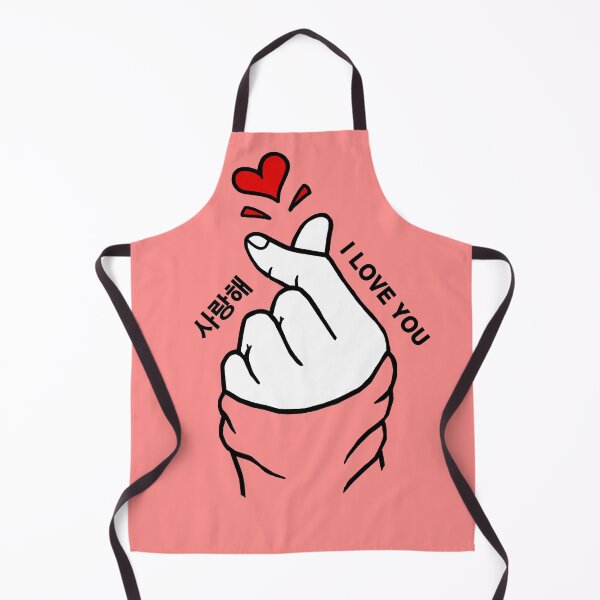 Item preview, Finger Heart Kpop Design with Hangul(Korean) I love you designed and sold by Noodle Doodle.