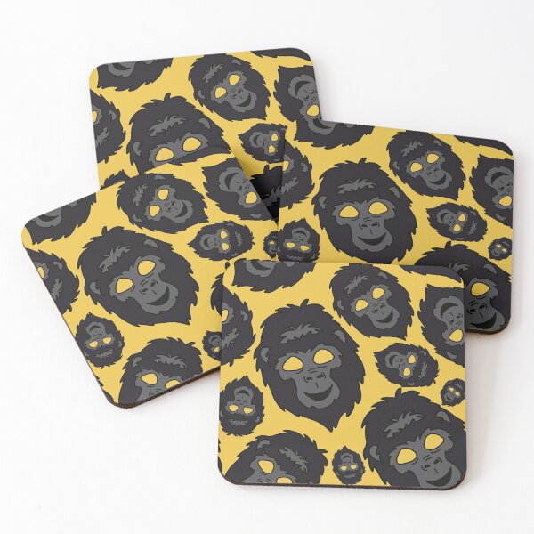 Item preview, Gorilla Mask Pattern Yellow Pack designed and sold by Sunny Collections.