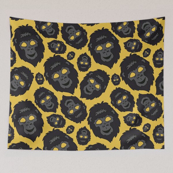Item preview, Gorilla Mask Pattern Yellow Pack designed and sold by Sunny Collections.