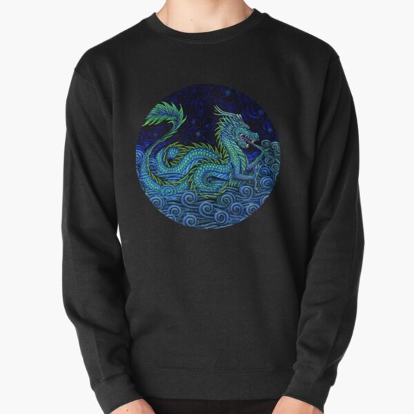 Chinese Azure Dragon Pullover Sweatshirt