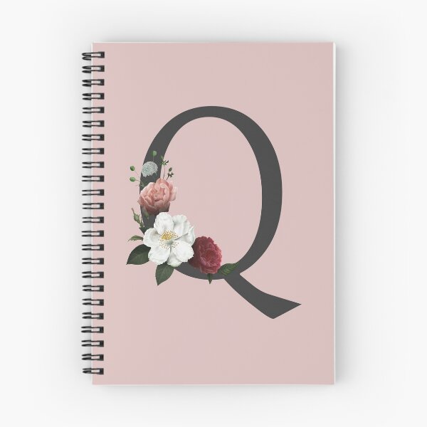 Item preview, Black On Pink Monogram Letter Q | Floral Alphabet designed and sold by SerendipityNow.