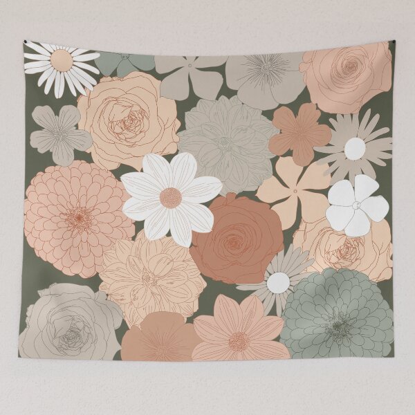 Item preview, Retro Floral Pattern Design designed and sold by designbycheyney.