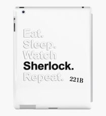 Eat, Sleep, Watch Sherlock, Repeat {FULL} iPad Case/Skin