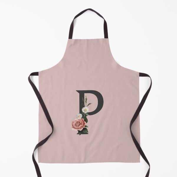 Item preview, Black On Pink Monogram Letter P | Floral Alphabet designed and sold by SerendipityNow.