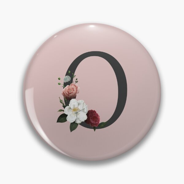 Item preview, Black On Pink Monogram Letter O | Floral Alphabet designed and sold by SerendipityNow.