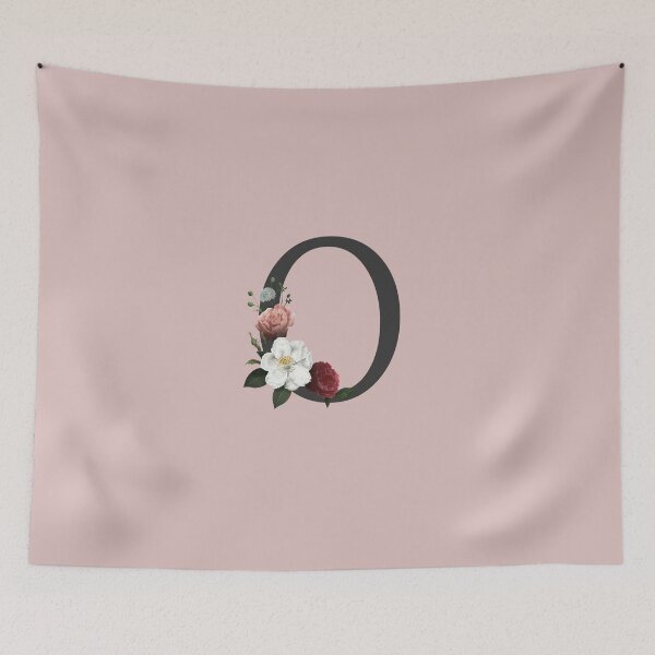 Item preview, Black On Pink Monogram Letter O | Floral Alphabet designed and sold by SerendipityNow.