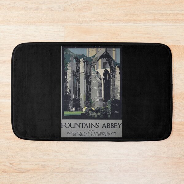 Item preview, Fountains Abbey retro poster designed and sold by CorasPosters.