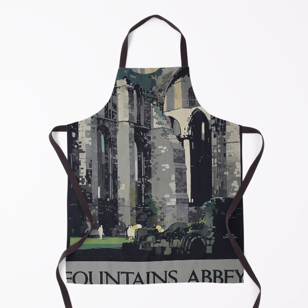 Item preview, Fountains Abbey retro poster designed and sold by CorasPosters.