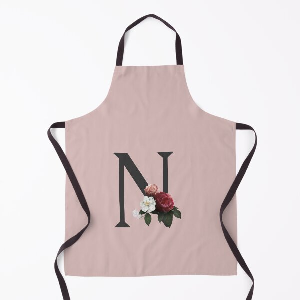 Item preview, Black On Pink Monogram Letter N | Floral Alphabet designed and sold by SerendipityNow.