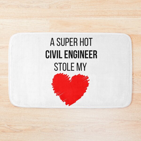 Item preview, Hot Civil Engineer Stole my Heart Funny Civil engineering quote designed and sold by OneTimeEngineer.