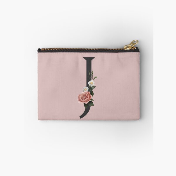 Item preview, Black On Pink Monogram Letter J | Floral Alphabet designed and sold by SerendipityNow.