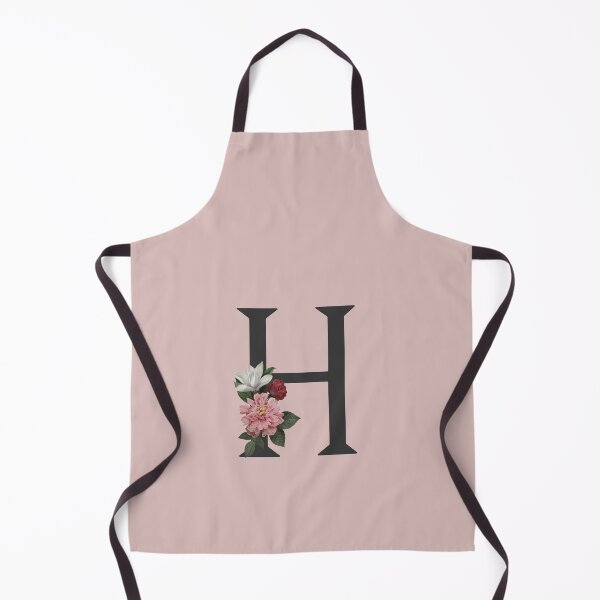 Item preview, Black On Pink Monogram Letter H | Floral Alphabet designed and sold by SerendipityNow.