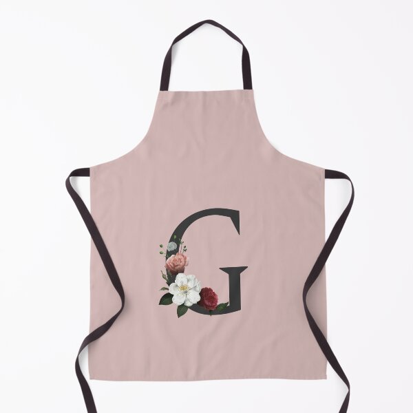 Artikelvorschau, Schwarz auf rosa Monogrammbuchstabe G | Blumenalphabet entworfen und verkauft von SerendipityNow.
