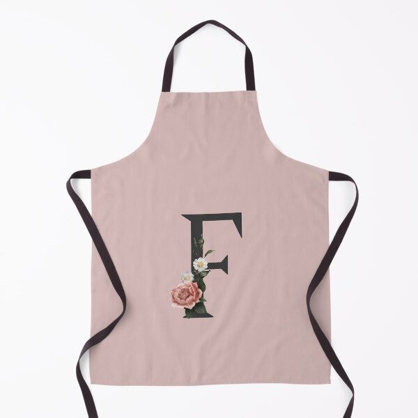 Item preview, Black On Pink Monogram Letter F | Floral Alphabet designed and sold by SerendipityNow.