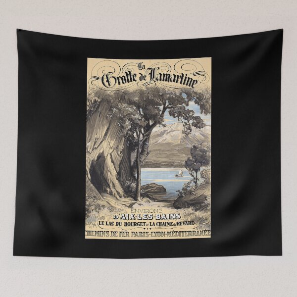 Item preview, Grotte de Lamartine retro poster designed and sold by CorasPosters.