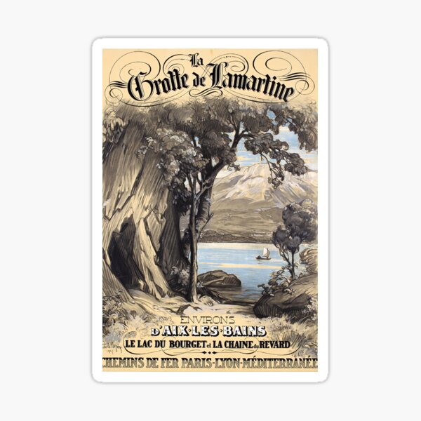 Artikel-Vorschau von Grotte de Lamartine retro poster, designt und verkauft von CorasPosters.