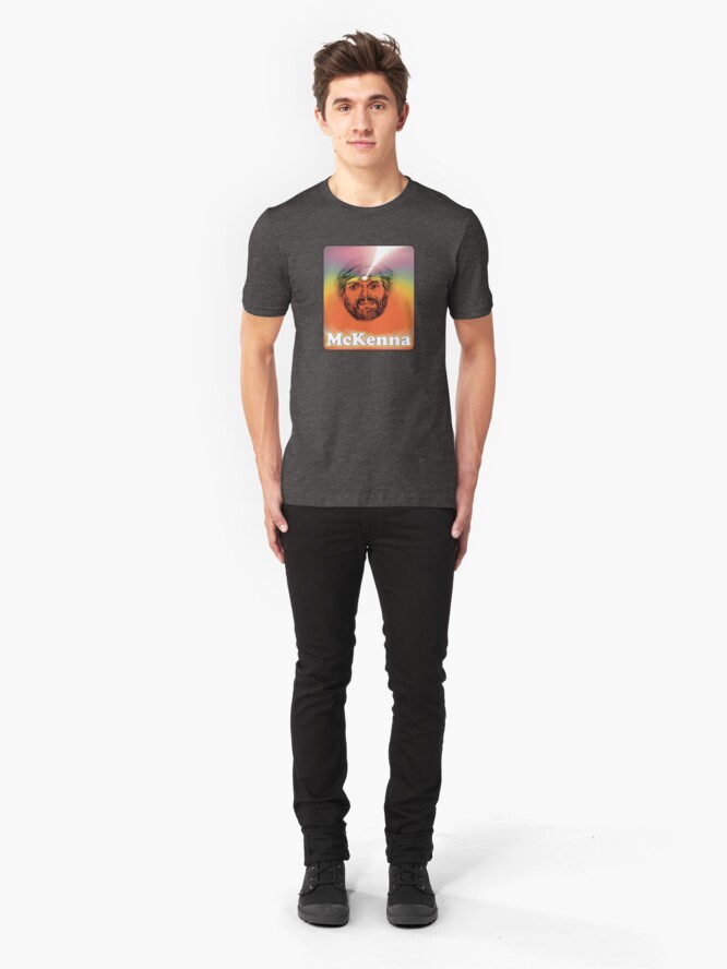 Alternate view of Terence McKenna Third Eye Rainbow Slim Fit T-Shirt
