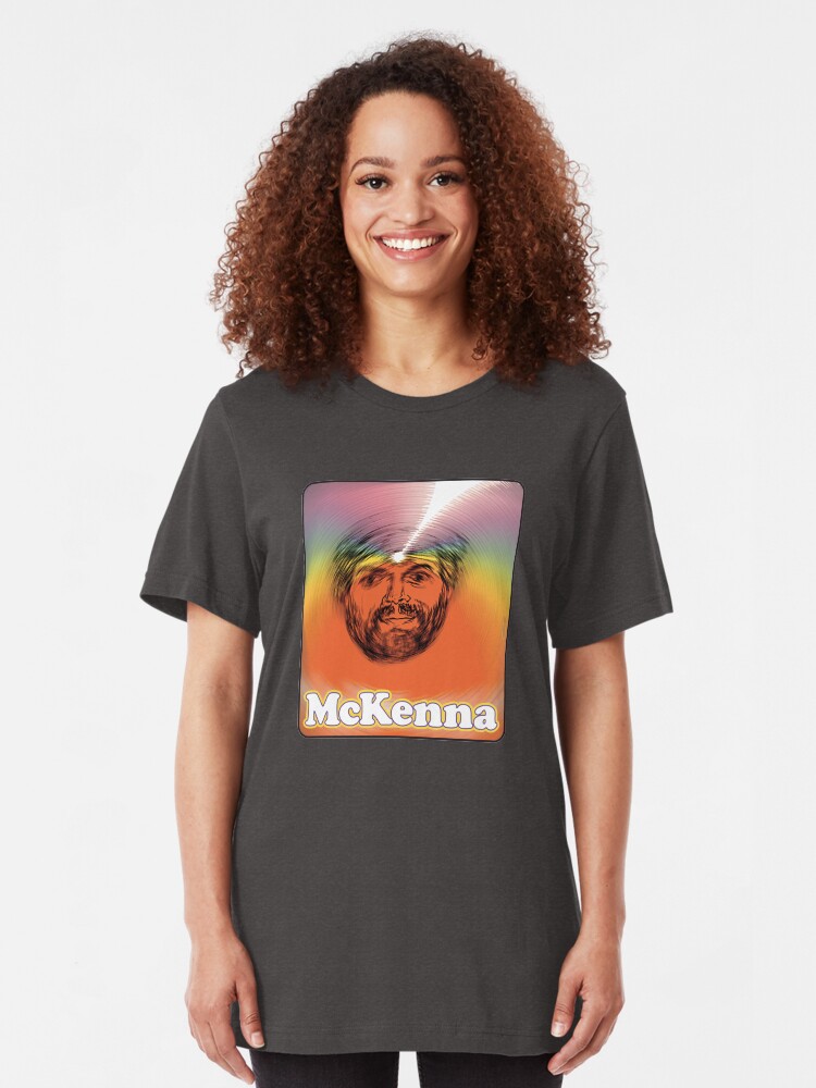 Alternate view of Terence McKenna Third Eye Rainbow Slim Fit T-Shirt