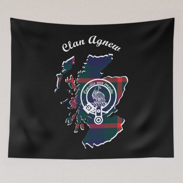 Item preview, Clan Agnew Scotland Map Crest designed and sold by BagTown Clans.
