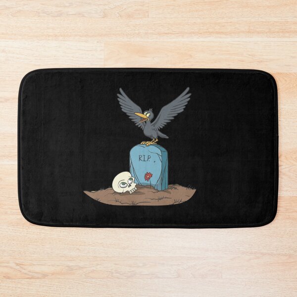 Item preview, Crow on gravestone with skull designed and sold by Monkey Ful.